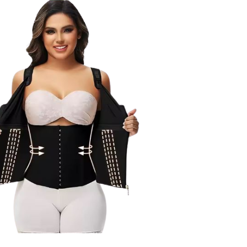 Fajas Colombianas Girdles Double Compression Vest Waist Trainer Corset with Zipper Hook Flat Belly Slimming Body Shapers